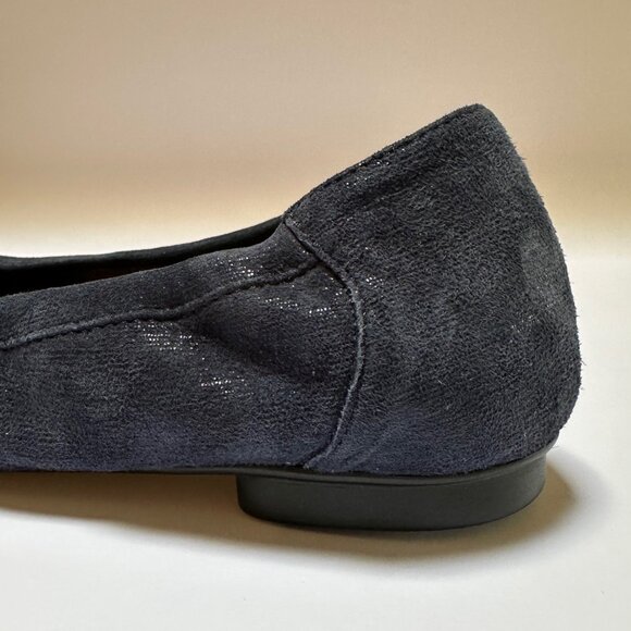 AGL Suede Chain-Link Accents Ballet Flats Navy blue - Picture 6 of 11
